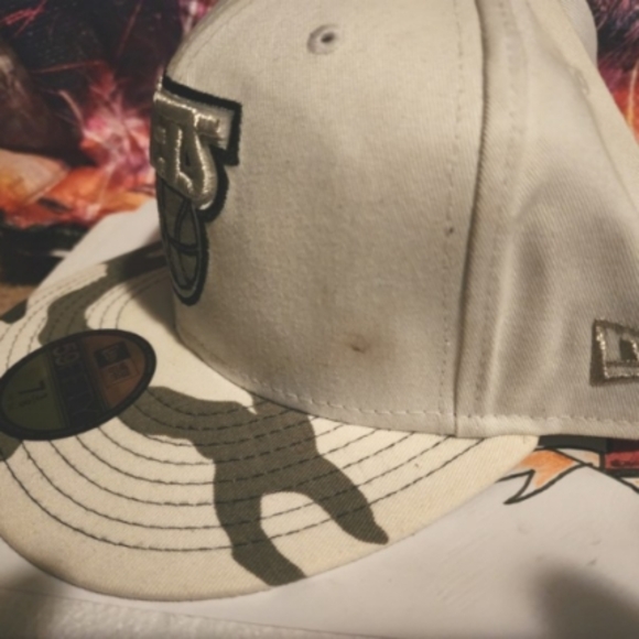 🏀🔥 NETS Hardwood Classics Basketball Camo New Era, 59Fifty, 7 3/8" 🔥🏀 - Picture 4 of 5